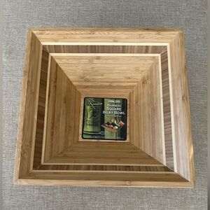 NEW Totally bamboo 12” square inlay bowl